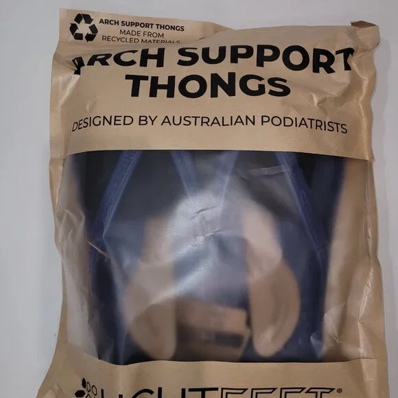 Lightfeet Arch Support Flip Flops New w/ Tags Navy Size EU 46-47 M 13 W 14 - Picture 11 of 15